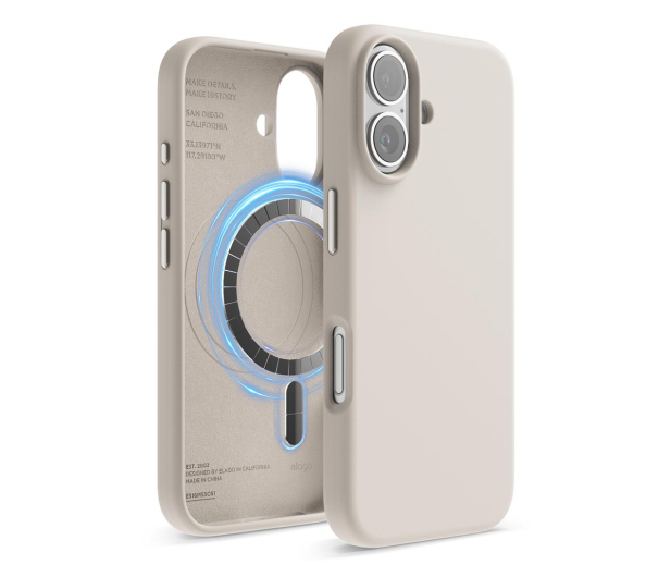 Elago Magnetic Silicone do iPhone 16 Stone ES16MSSC61-ST - 1278752 - zdjęcie